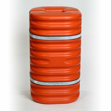 EAGLE COLUMN PROTECTORS, 12in. Column Protector, Orange w/Reflective Bands 1712OR